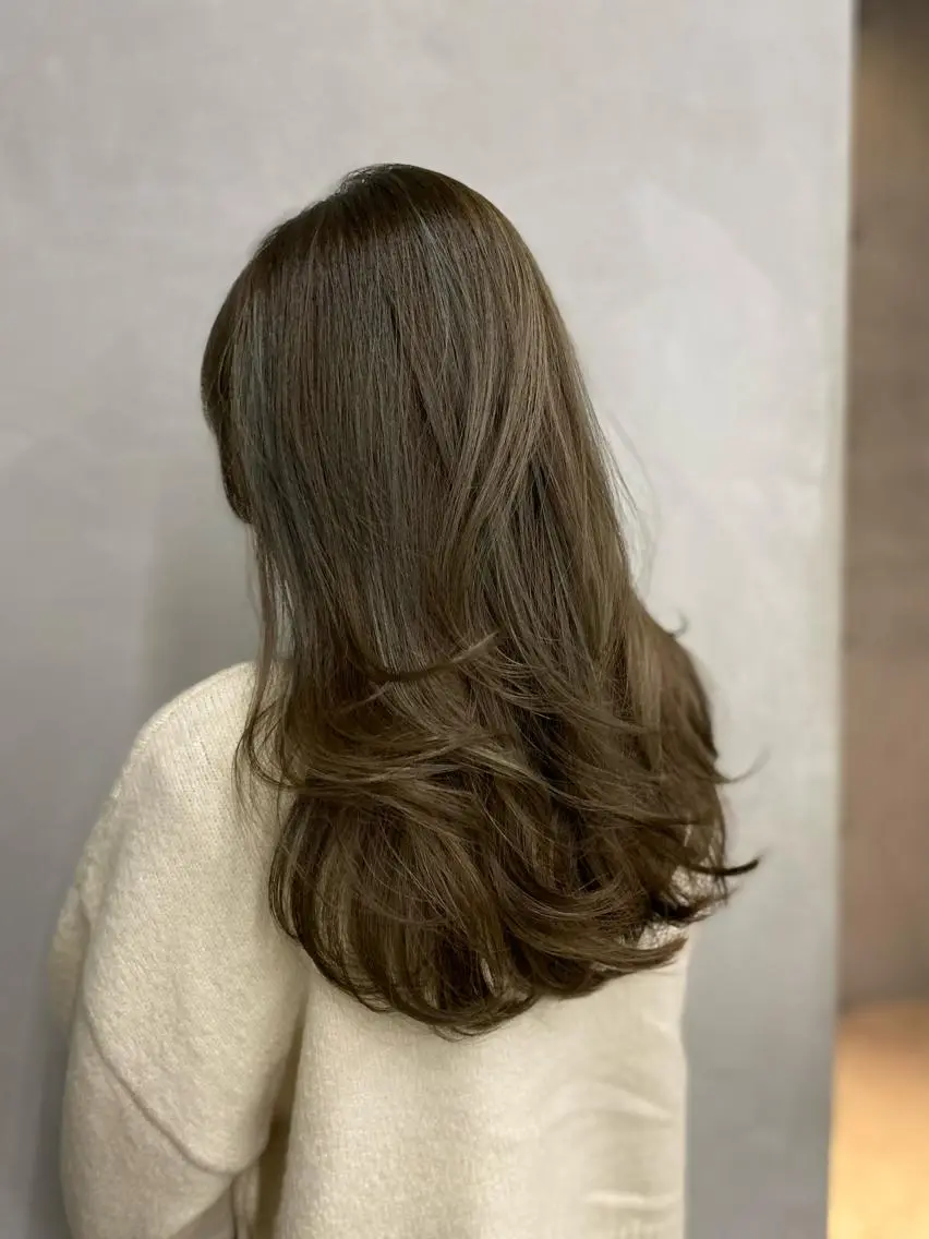 セミロング カラー カット ヘアカラー トリートメント レイヤー/柔色 カラー/SAkiのヘアスタイル