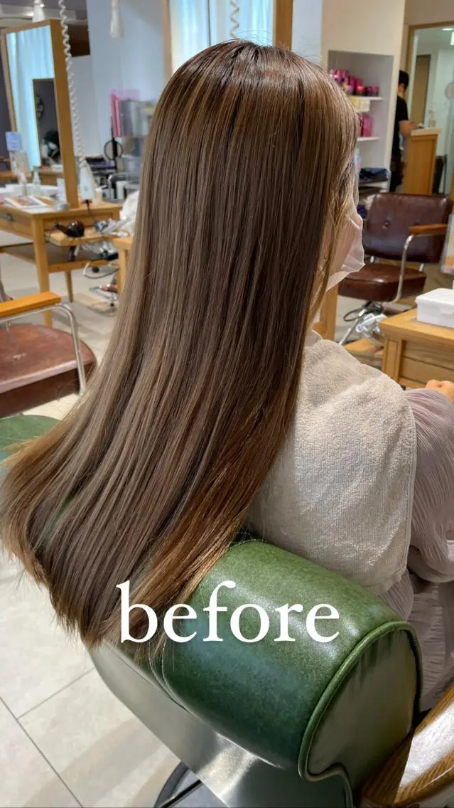 ロング カラー ベージュカラー ピンクカラー ピンクベージュ カット ヘアカラー トリートメント 過去一の柔髪ヘア 🌿einshairのヘアスタイル