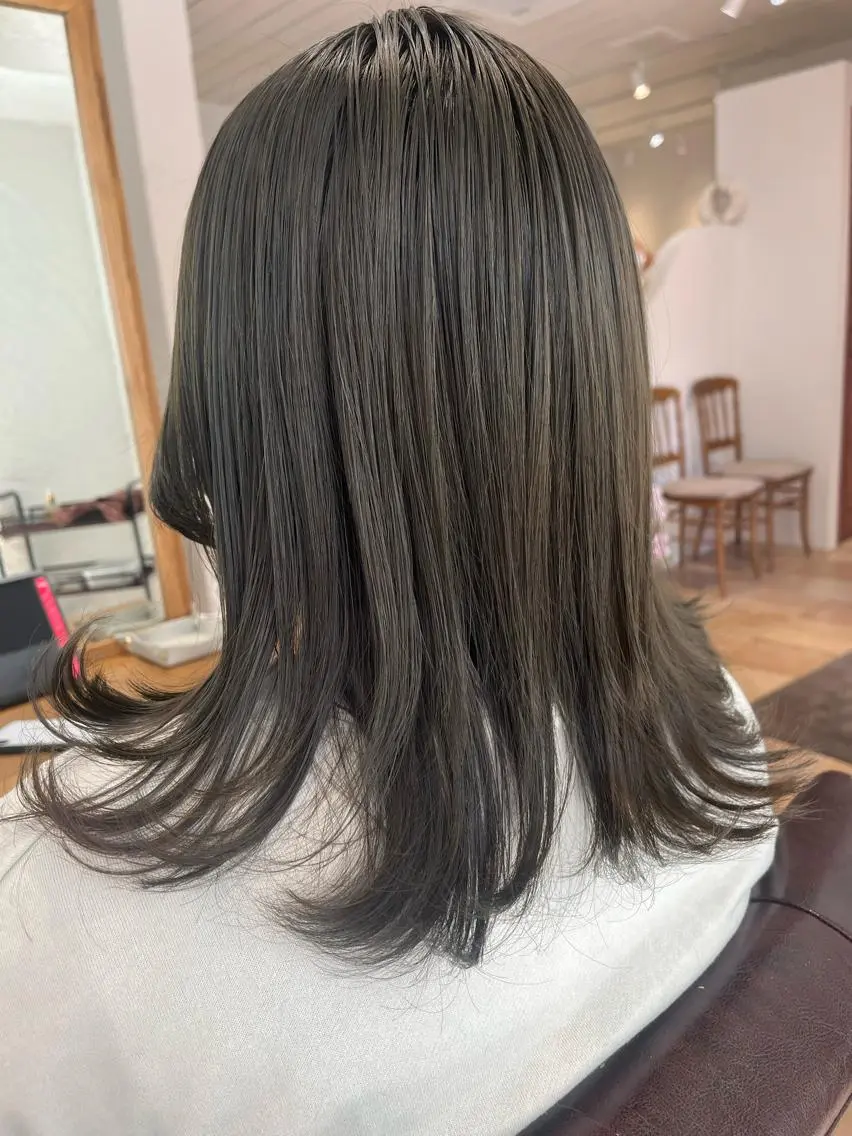 ミディアム カラー ベージュカラー 透明感カラー オリーブベージュ カット ヘアカラー トリートメント 🌈透明感カラー🌈 🌟吉田祐介🌟のヘアスタイル