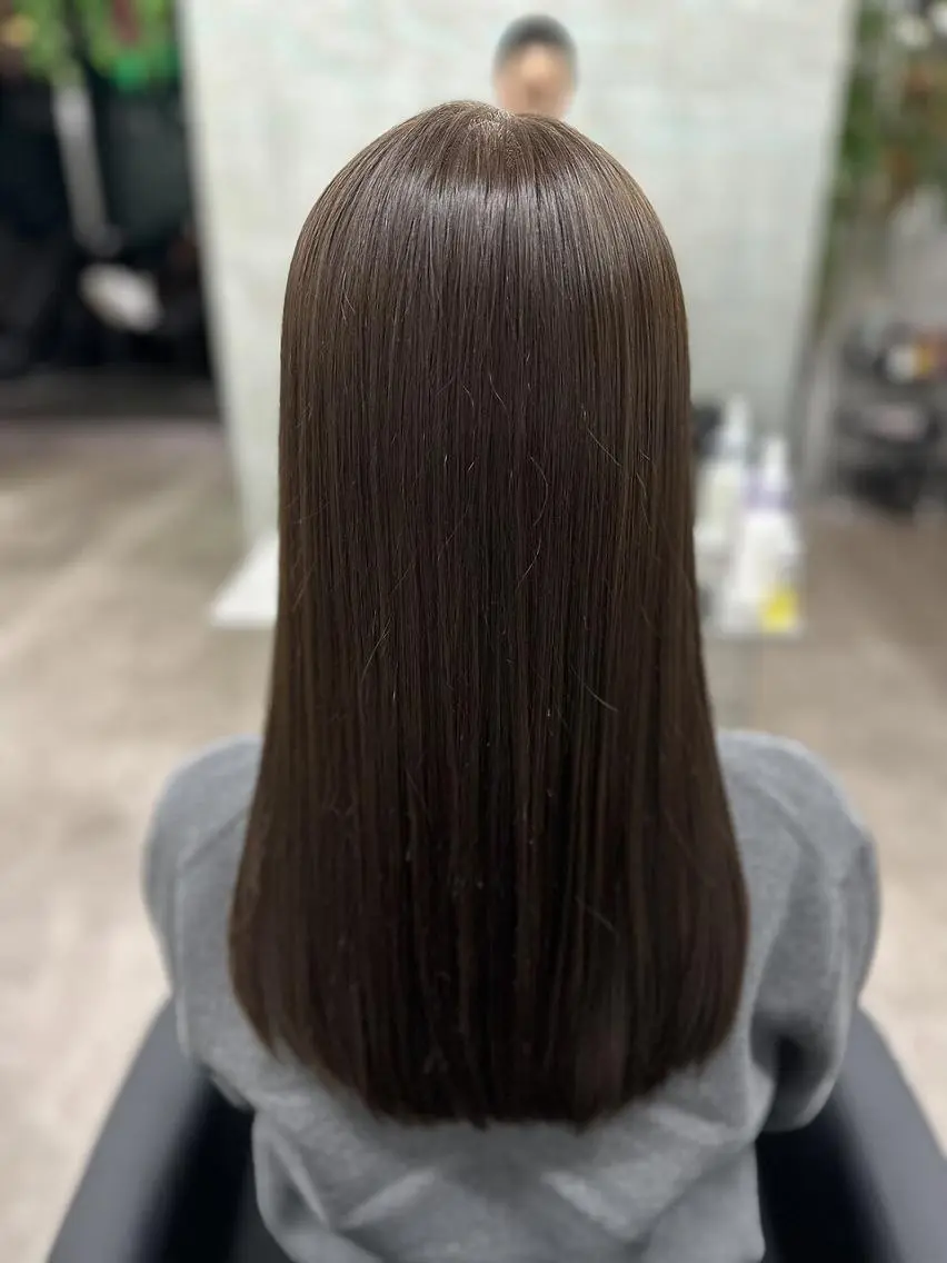 セミロング 縮毛矯正 トリートメント 💚Forest Mirror💚のヘアスタイル