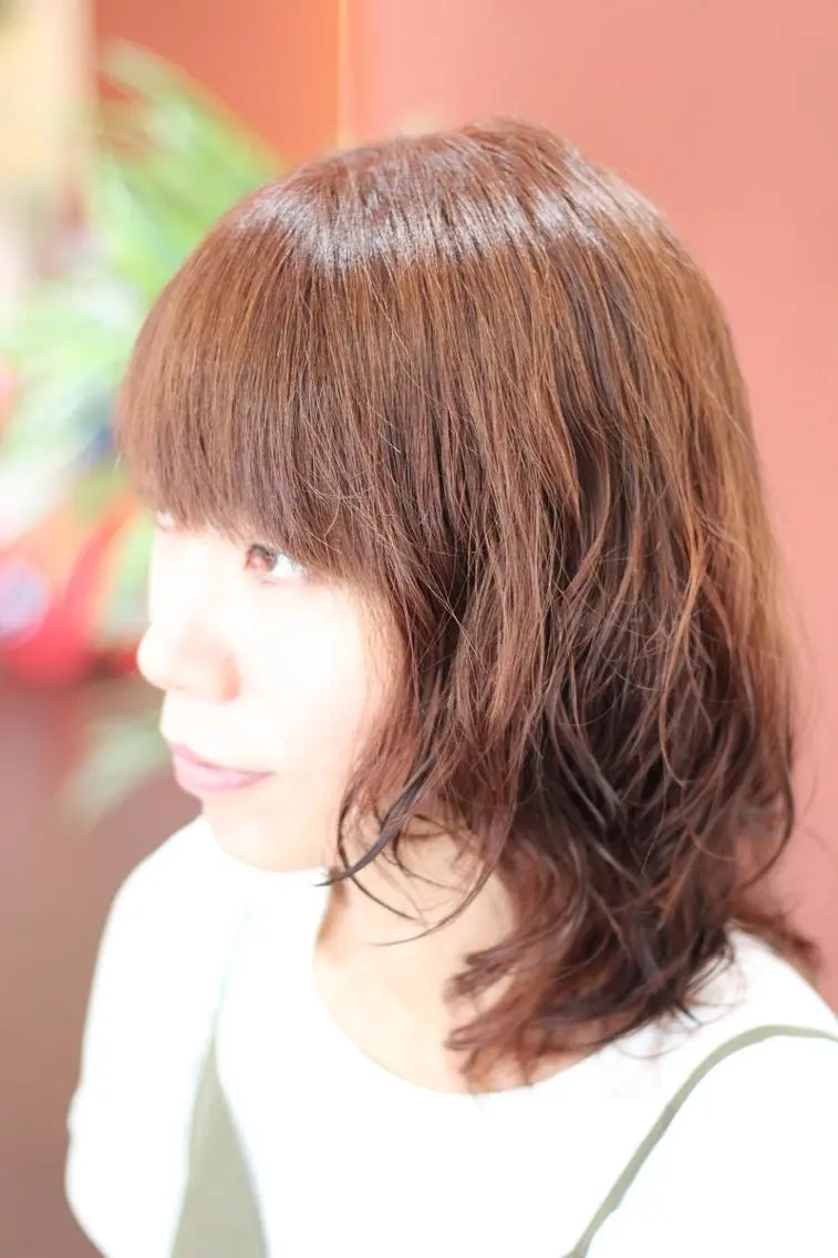 セミロング セミロングパーマ カット パーマ 門脇 健悟のヘアスタイル