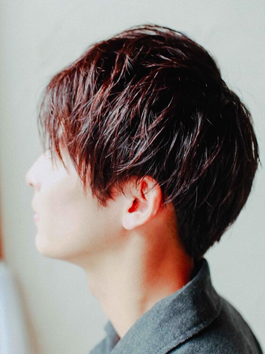 ショート メンズ アップバング コンマヘア フェードカット マッシュ スキンフェード トップスタイリスト ✨KIRIKA中野✨のヘアスタイル