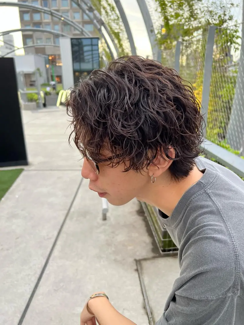 ミディアム ミディアムパーマ バレイヤージュ職人 🔥代表YU-SHIのヘアスタイル