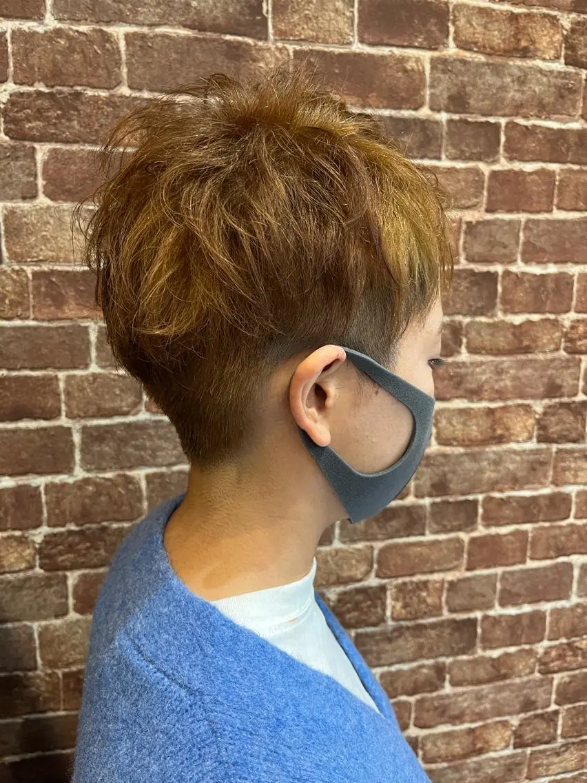 ショート カラー パーマ ヘアアレンジ メンズ キッズ ネイル マツエク・マツパ アイブロウ メンズハイライト メンズパーマ ブラウンカラー ケアカラー 透明感カラー 久木原 ゆりのヘアスタイル