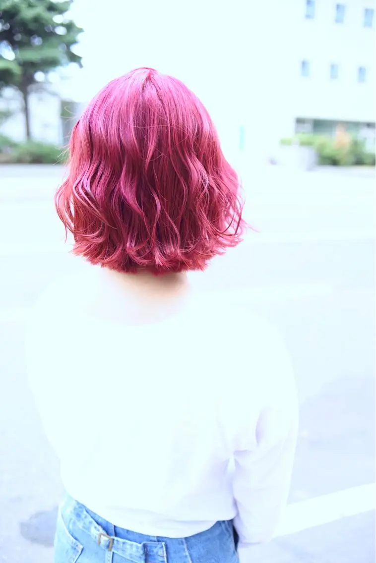ミディアム カラー ピンクカラー 髪質改善酸性縮毛矯正 酸性ストレート◎鈴木のヘアスタイル