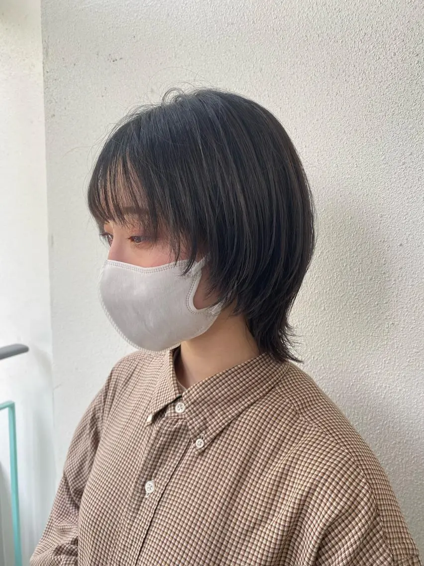 ミディアム ボブ ウルフカット LUVISM新潟🎀 透明感カラー/ミユのヘアスタイル