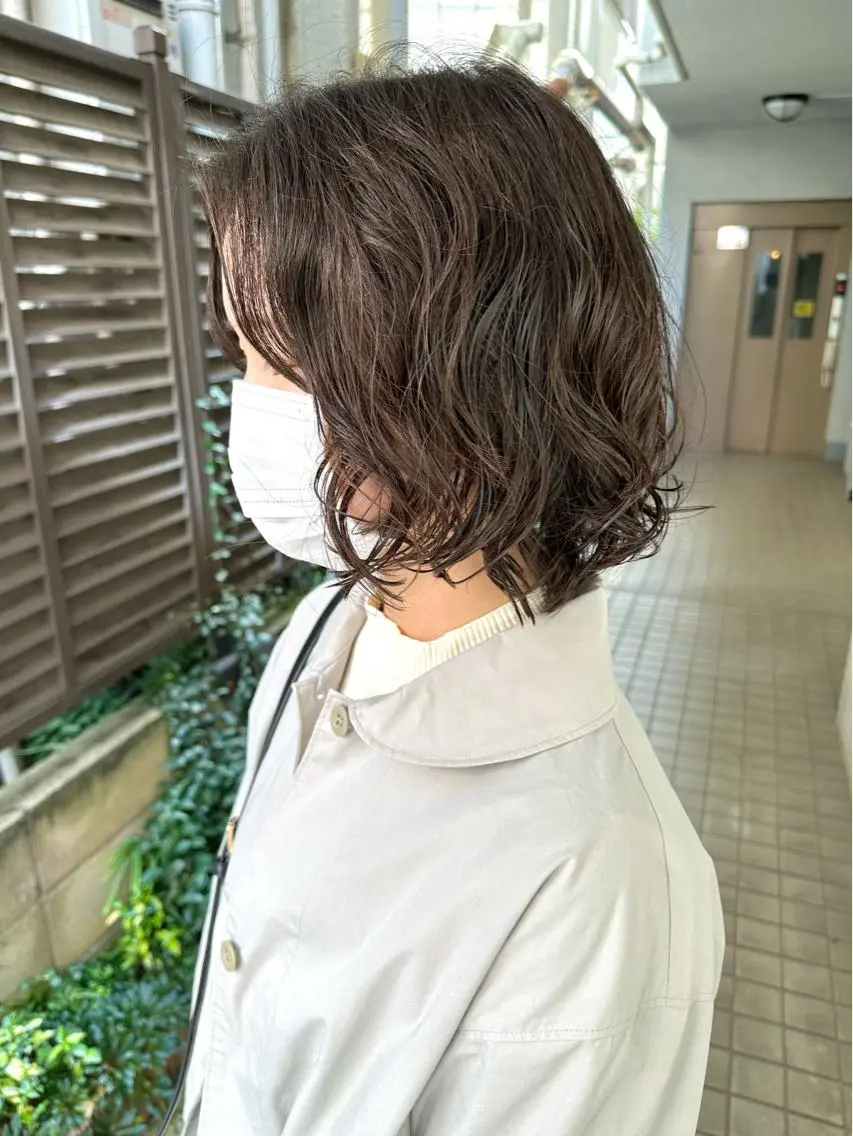 ショート パーマ 髪質改善 縮毛矯正/ レイヤー/銀座/本木のヘアスタイル
