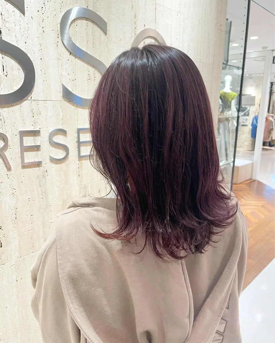 ミディアム カラー カット ヘアカラー 高橋 芽衣のヘアスタイル