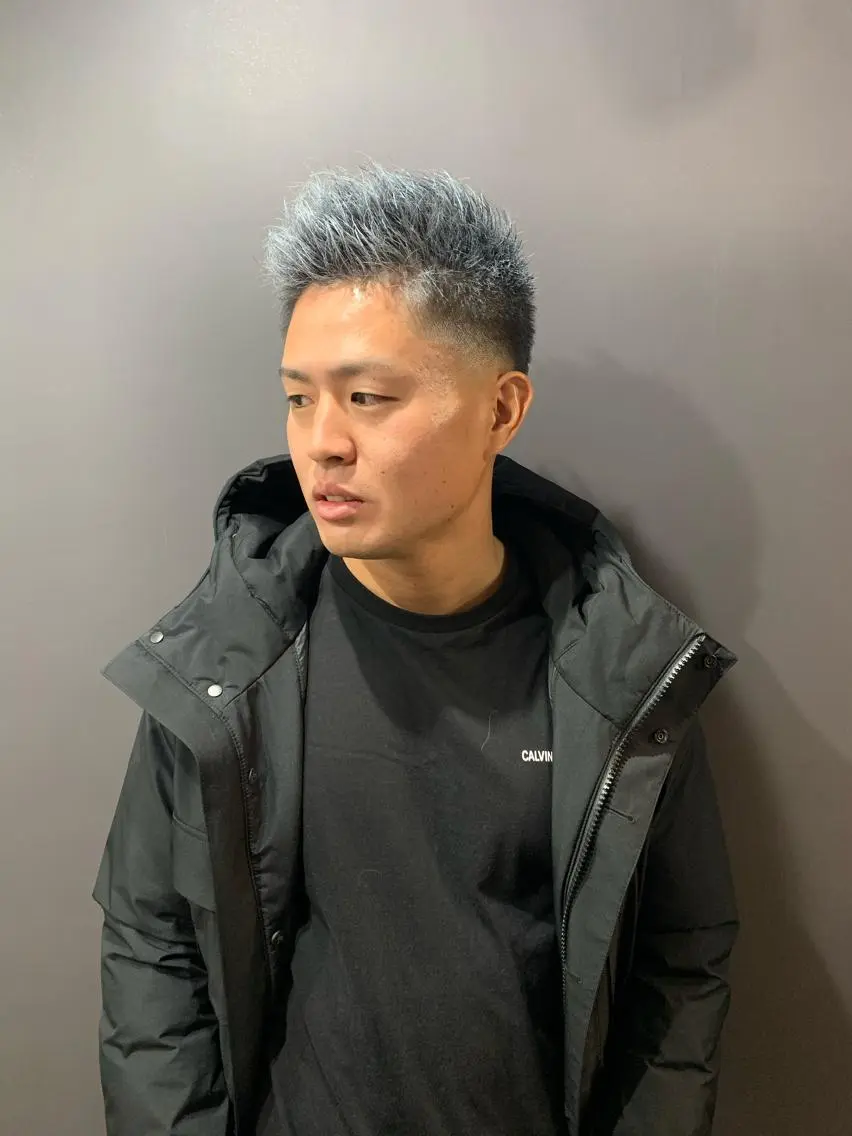 ショート カラー メンズ メンズブリーチ フェードカット ブリーチ カット 新宿メンズNo.1 代表:中野拓也のヘアスタイル