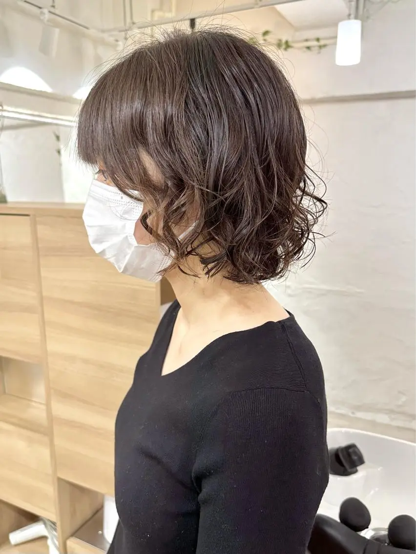 ショート パーマ 髪質改善 縮毛矯正/ レイヤー/銀座/本木のヘアスタイル