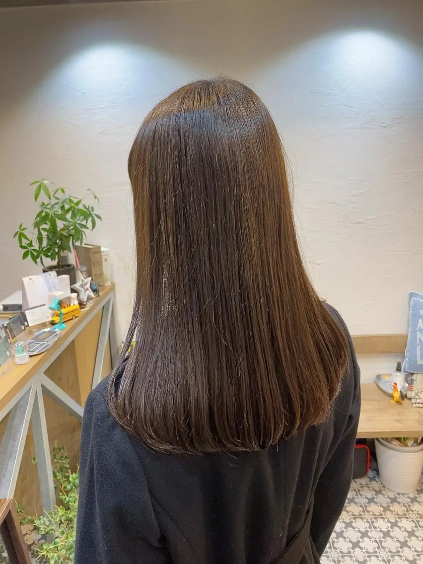 ロング カラー ベージュカラー ブラウンカラー ブラウンベージュ 韓国ヘア☁️ mitsukiのヘアスタイル