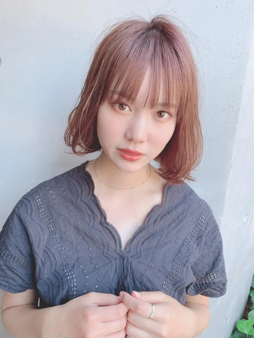 ミディアム カラー パーマ 【公式】amble luxe池袋東口🩷のヘアスタイル