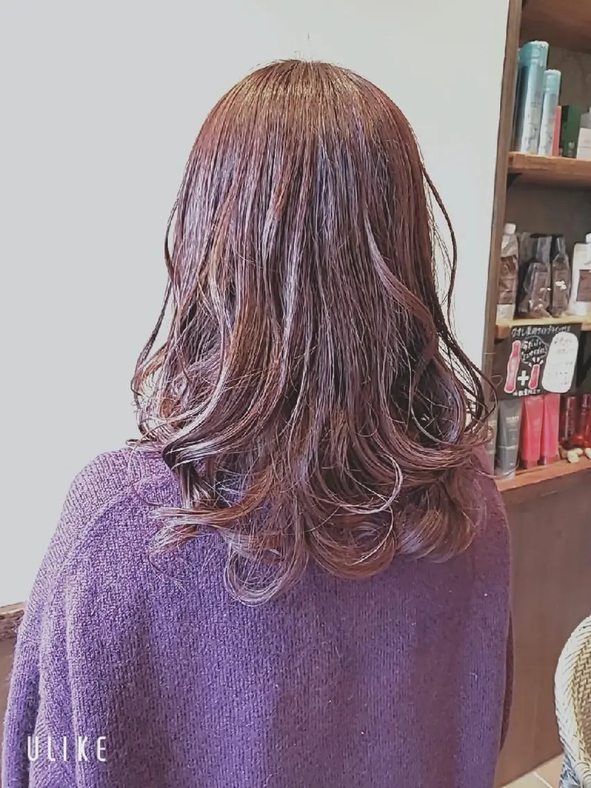 ミディアム カラー バイオレットカラー カット ヘアカラー 槌本 健成のヘアスタイル