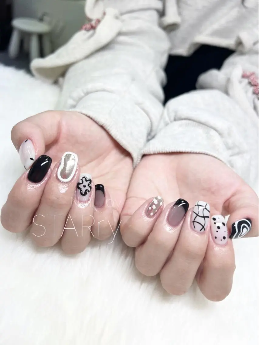 ネイル アートネイル ジェルネイル ニュアンスネイル パラジェル シンプルネイル NAIL by STARry 川口のネイルデザイン
