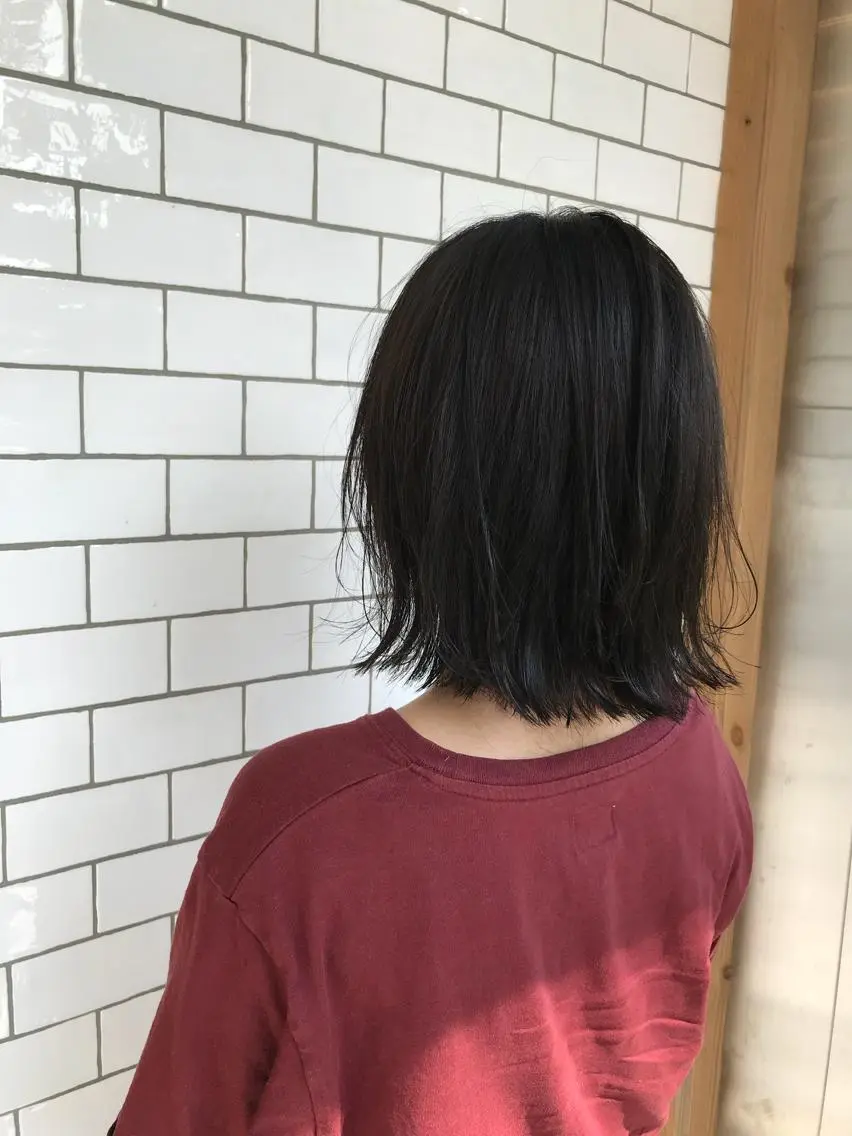 ショート カラー 黒髪 ネイビーカラー 竹嶌 健吾のヘアスタイル