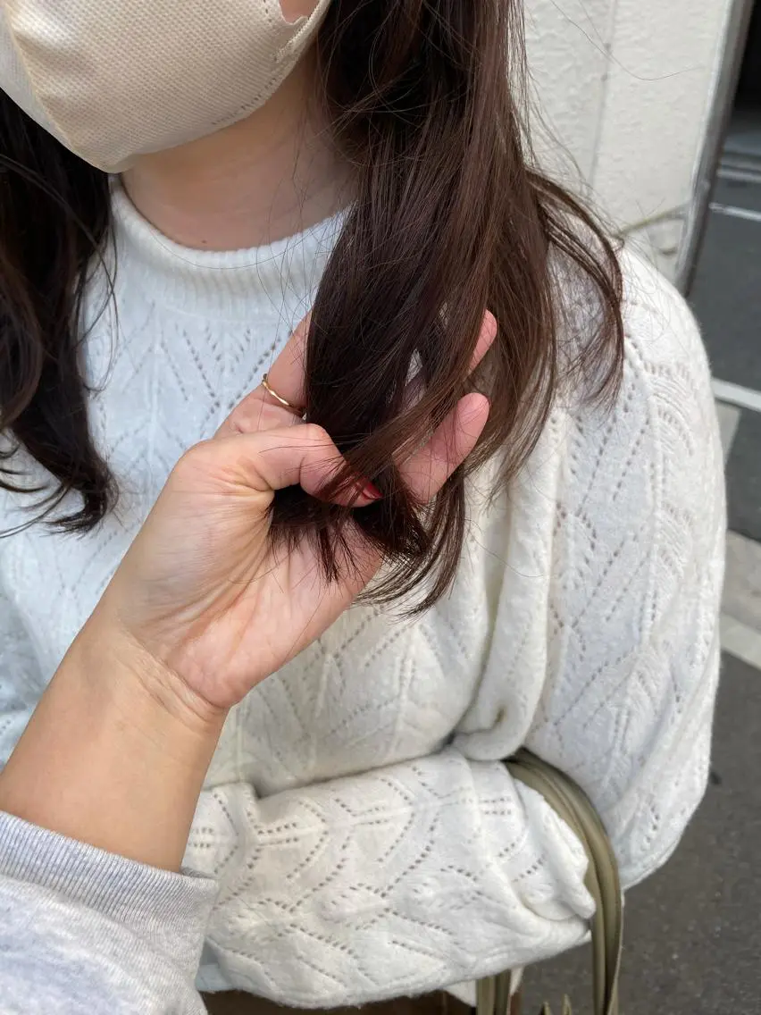 セミロング ヘアカラー トリートメント さの あやねのヘアスタイル