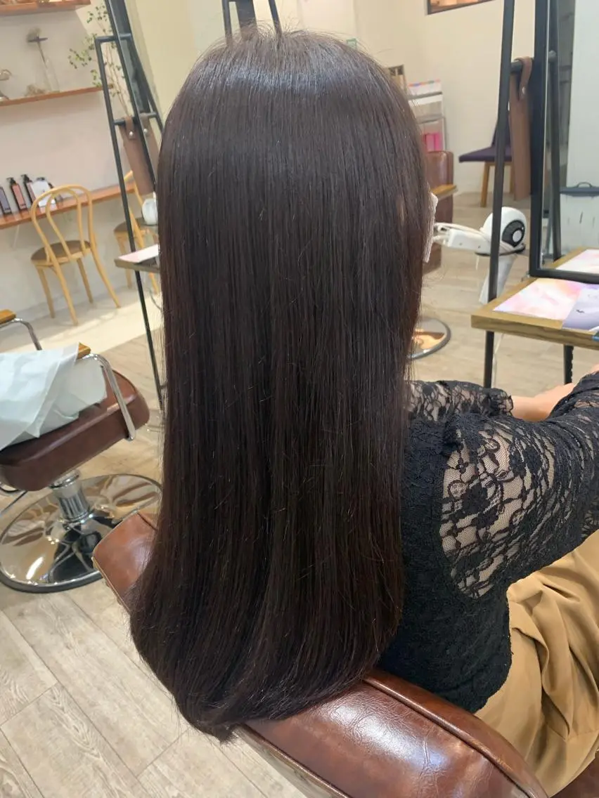 ロング カラー ブラウンカラー ピンクカラー ヘアカラー ショート/ボブ/透明 感カラー/高橋あみのヘアスタイル