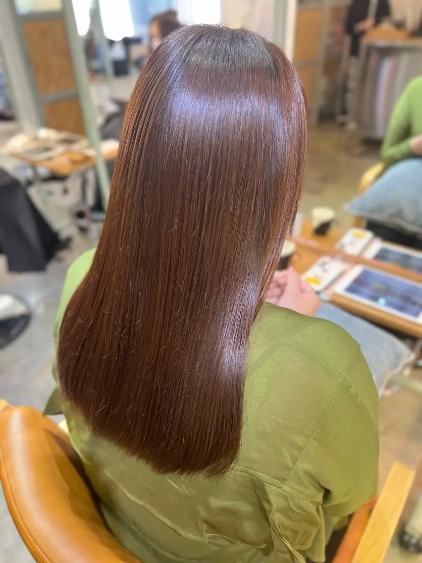 ロング カラー 縮毛矯正&髪質改善 ⭐️OGUのヘアスタイル