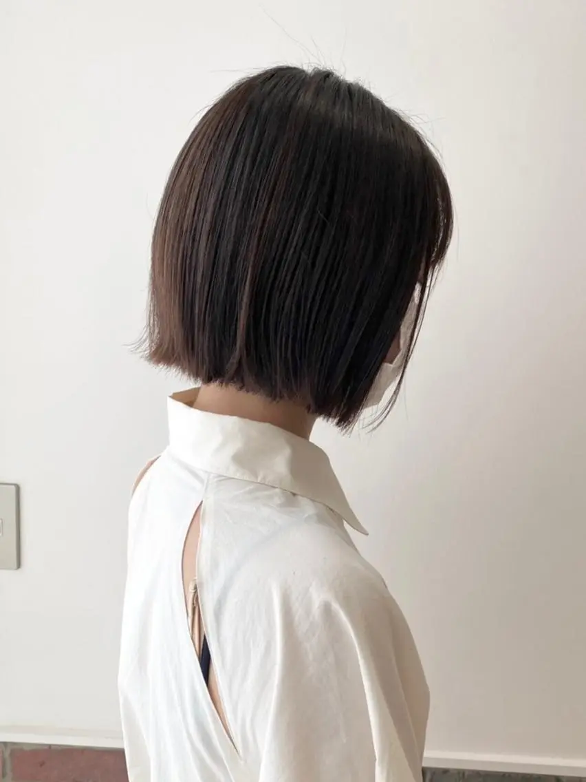 ミディアム カット ヘアカラー ボブ🍊暖色カラー 浅草【Bob美容師】のヘアスタイル