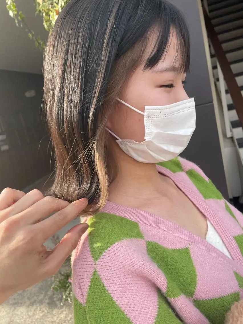 ミディアム カラー ベージュカラー ブリーチ インナーカラー ヘアカラー 月200名以上担当 六甲徒歩30秒のヘアスタイル