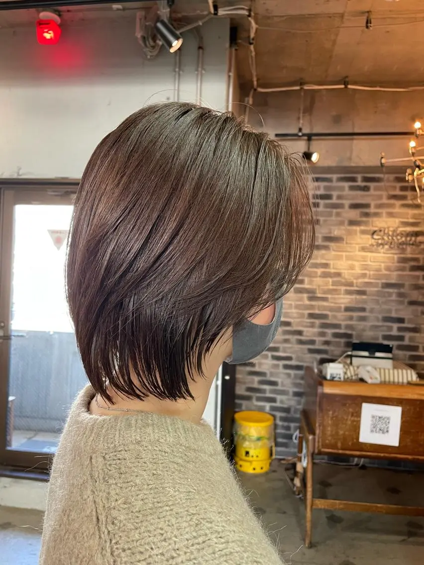 ショート カラー レイヤーカット 🍀アレンジ簡単ヘア ☘️石田万里奈🍀のヘアスタイル