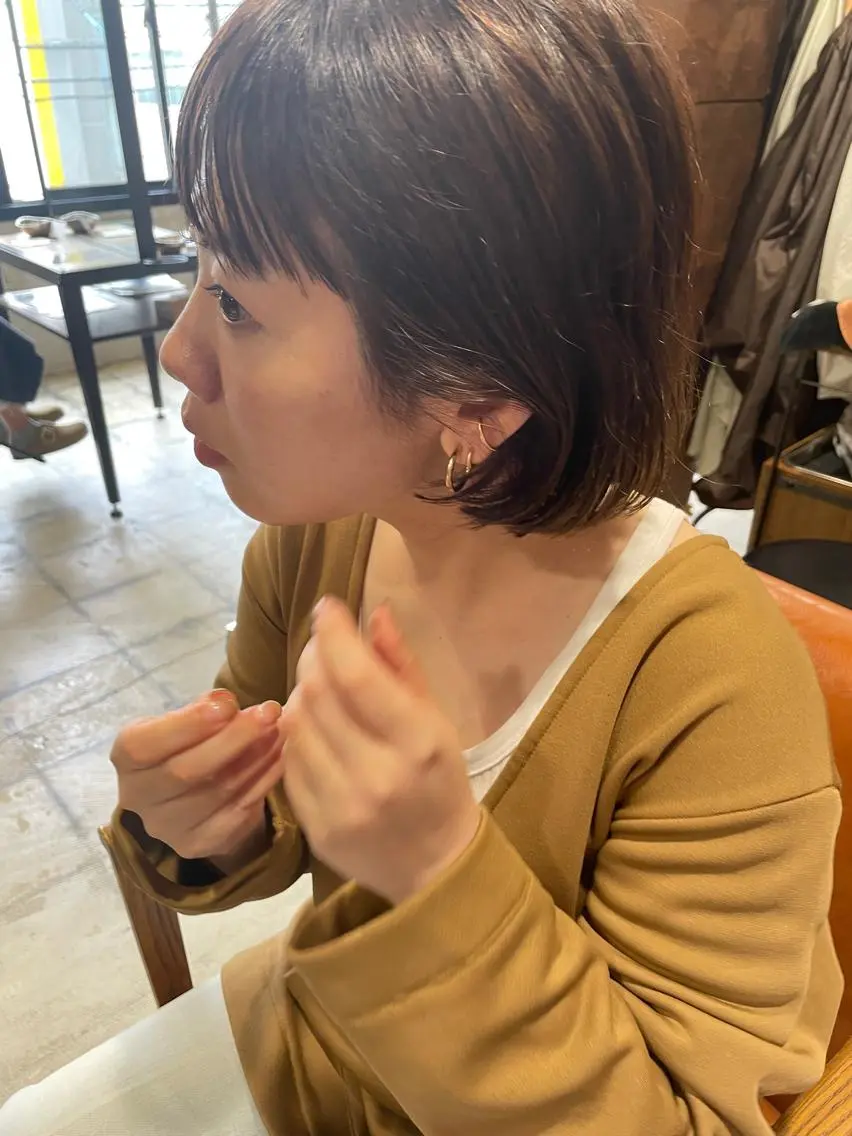 ショート カット ヘアカラー 縮毛矯正 トリートメント ayane⭐️ボブ・ ショート・パーマのヘアスタイル