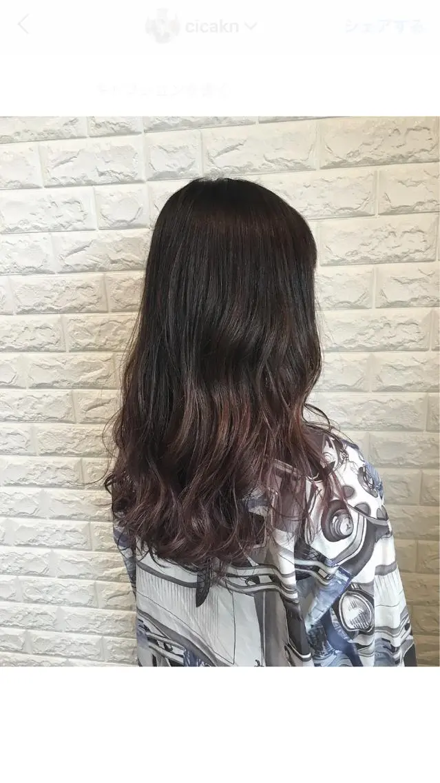 ロング カラー ヘアアレンジ ピンクカラー 🌿‬ ܸAir 透明感🌱西村知佳のヘアスタイル