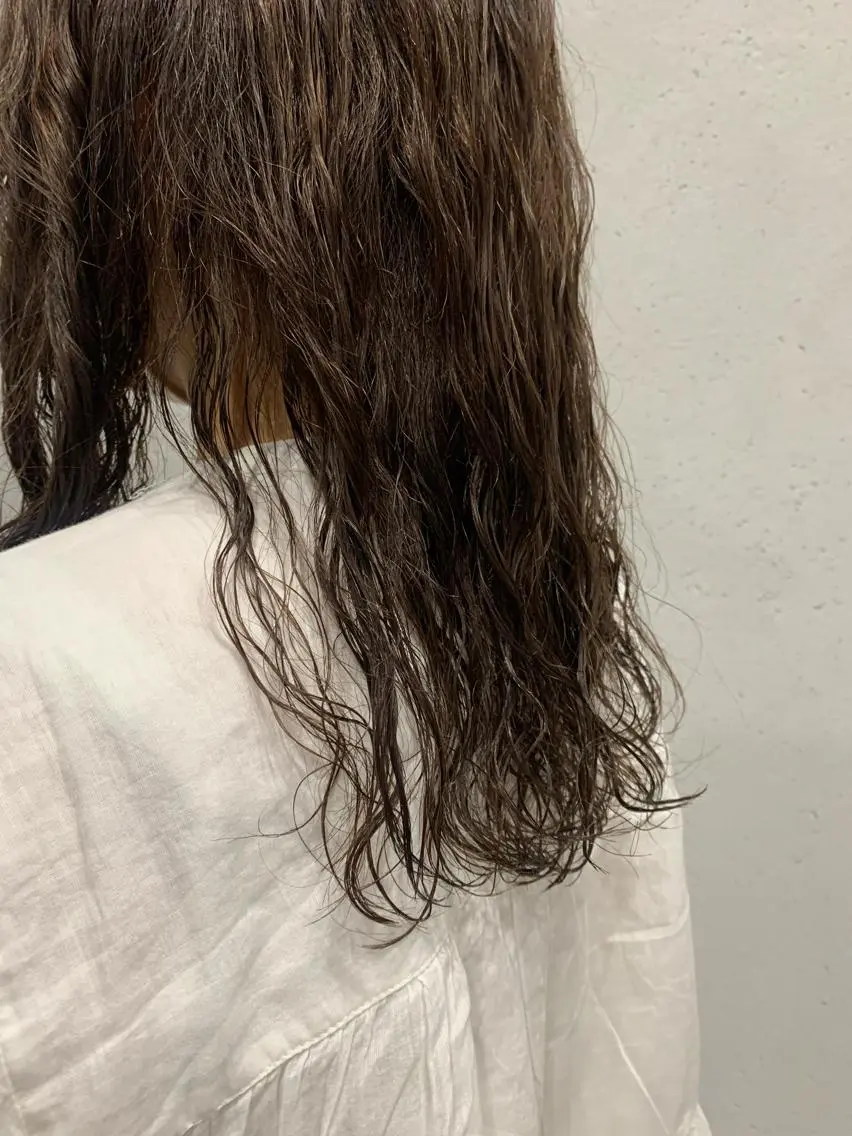 ロング パーマ ボブパーマコテ巻き風 パーマNo1深江秀平のヘアスタイル