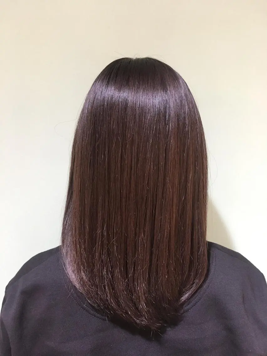 ミディアム カット 縮毛矯正 TAKAHASHI REIKAのヘアスタイル