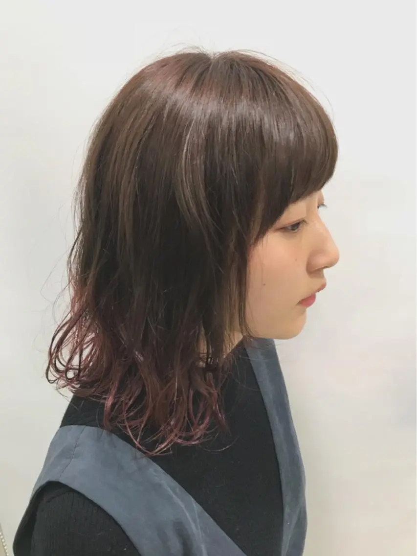 ミディアム カラー HAREru. モデル募集【戸塚】のヘアスタイル