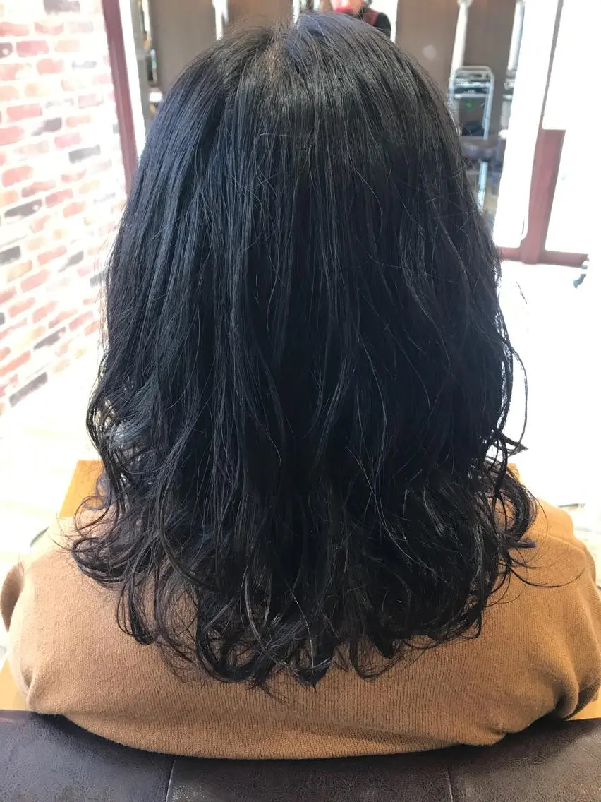 ミディアム パーマ ミディアムパーマ デジタルパーマ 松田 類生のヘアスタイル