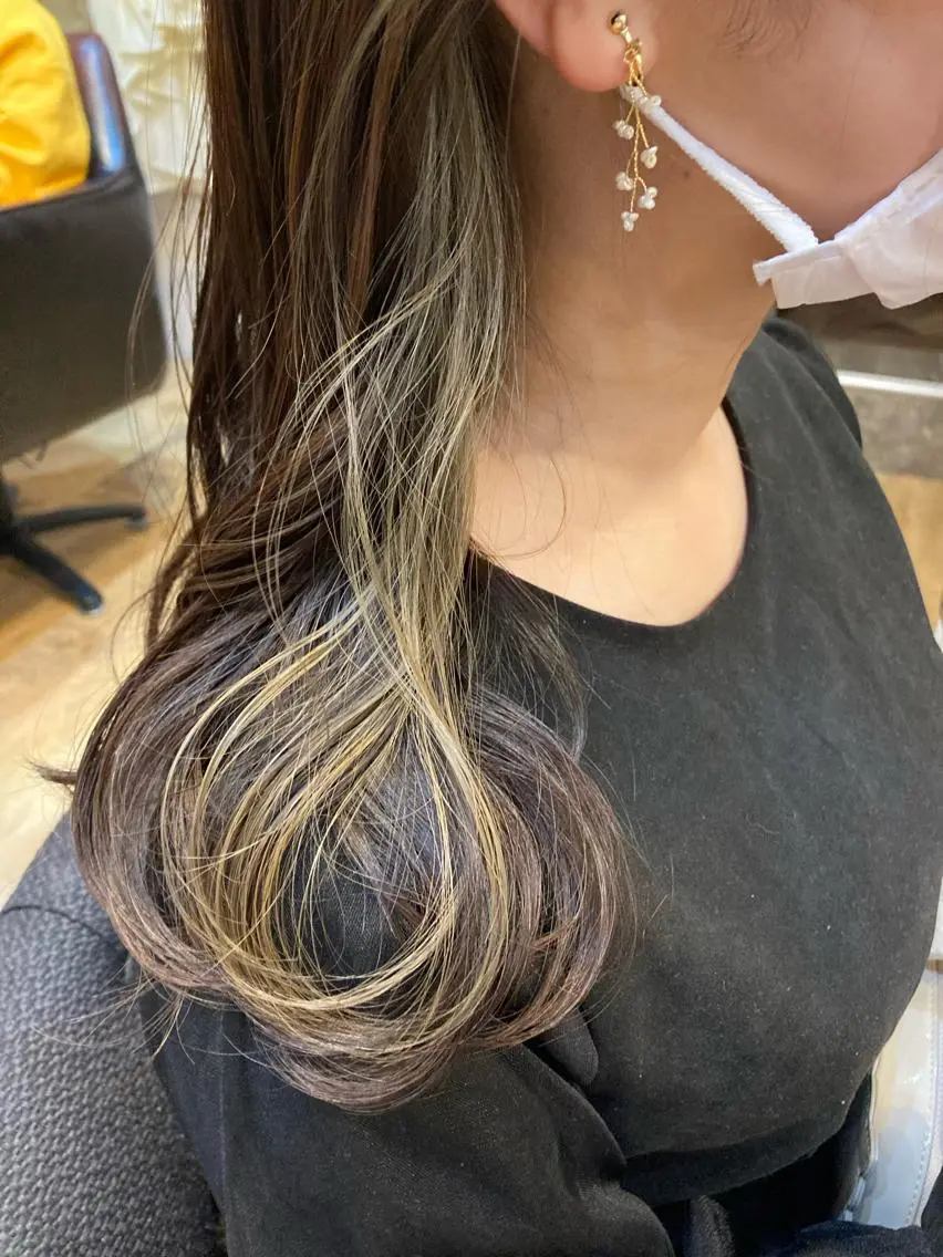 ロング カット ヘアカラー トリートメント ✨色持ちの良い艶 カラー✨蟹江真世のヘアスタイル
