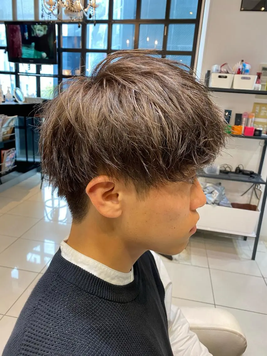 ショート カラー メンズ カット トリートメント ヘアセット メンズ特化🔥 アサオカカズキのヘアスタイル