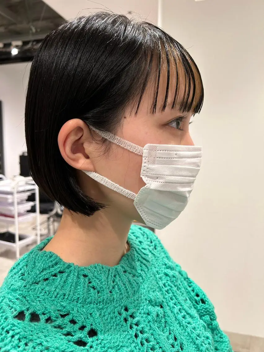 ショート カラー インナーカラー ボブ カット ヘアカラー トリートメント ヘッドスパ スキバサミを使わない カット🌼唯🌼のヘアスタイル