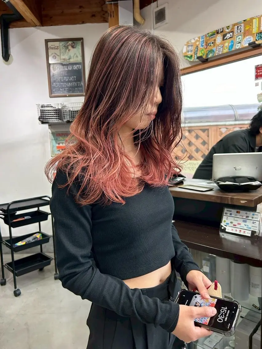 セミロング 馬場 涼平のヘアスタイル