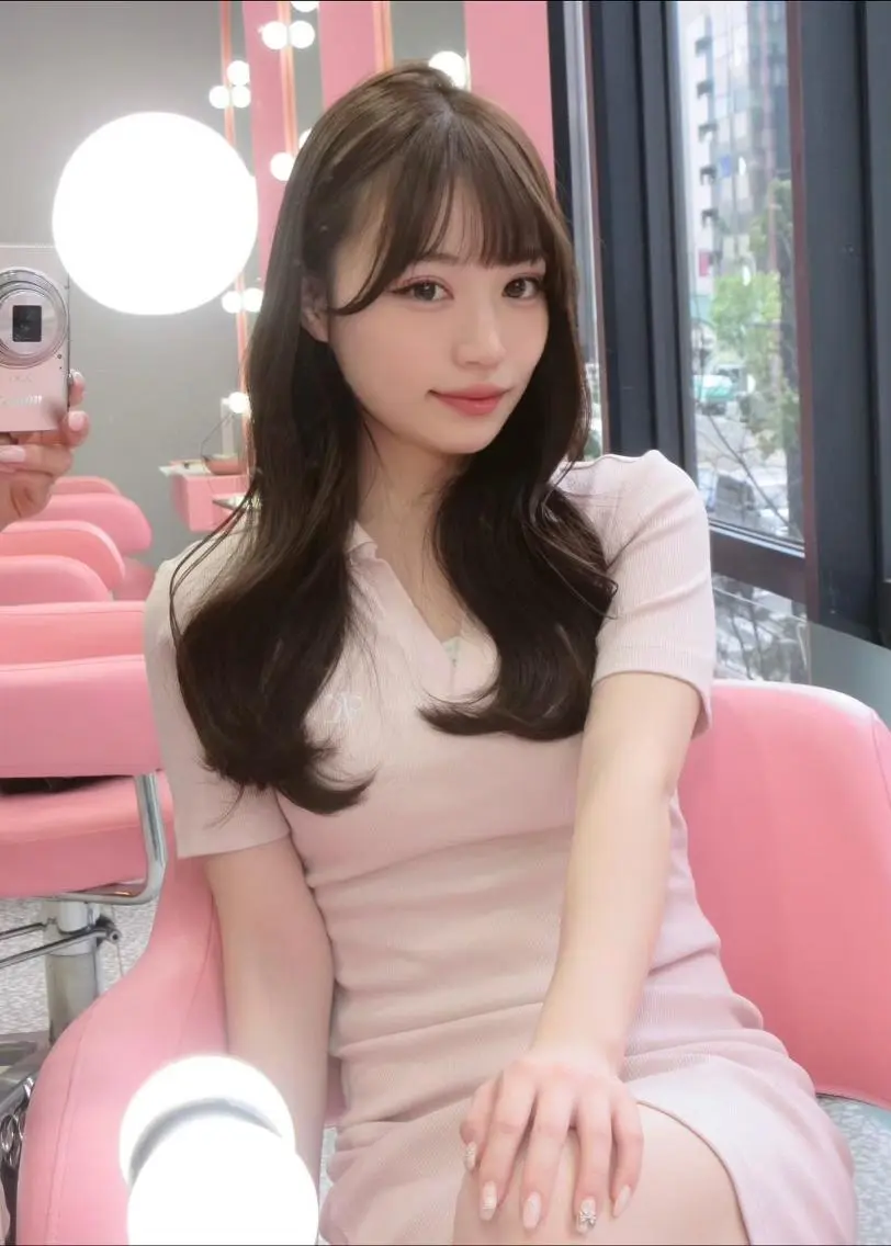 カラー ロング アッシュ ベージュカラー ブリーチ ブルーカラー ブルージュ 渋谷美容室/韓国ヘア /misakiのヘアスタイル
