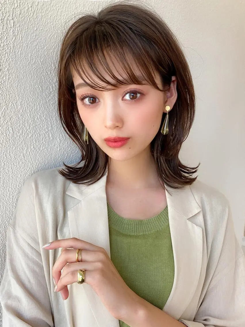 ミディアム カット ヘアカラー トリートメント 井上晃輔/ショート /ボブ/ミディアムのヘアスタイル