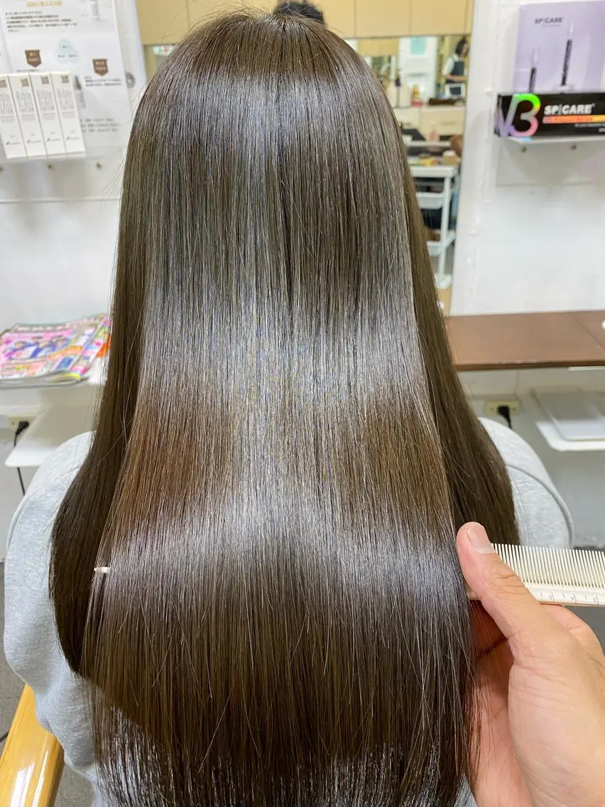 ロング カラー 髪質改善 カット ヘアカラー トリートメント 【髪質改善】に特化 オリーブオイルクラブのヘアスタイル