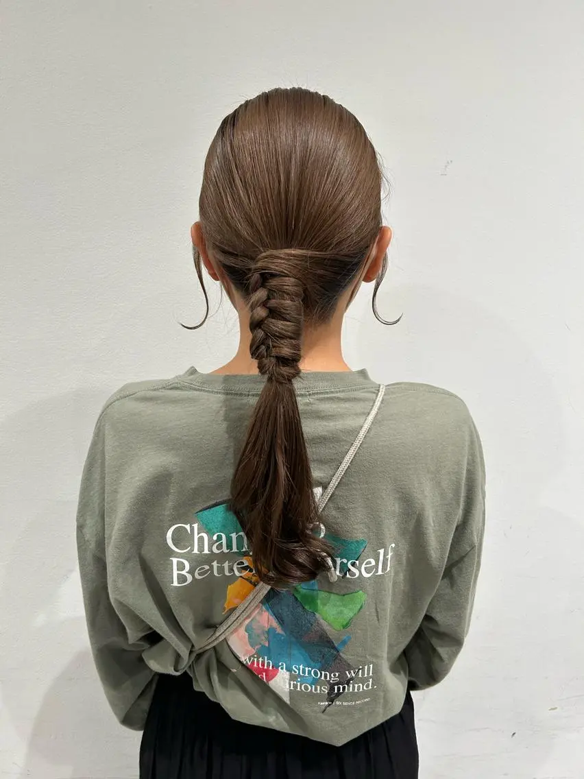 セミロング ヘアセット 透明感カラー🫧 nanohaのヘアスタイル