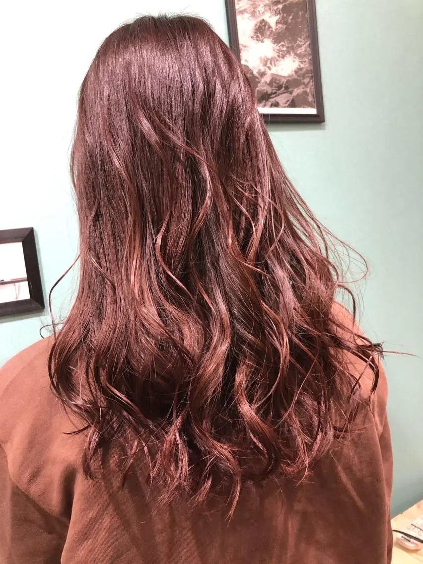 セミロング ヘアカラー トリートメント 縮毛矯正の達人 ☆　松本のヘアスタイル