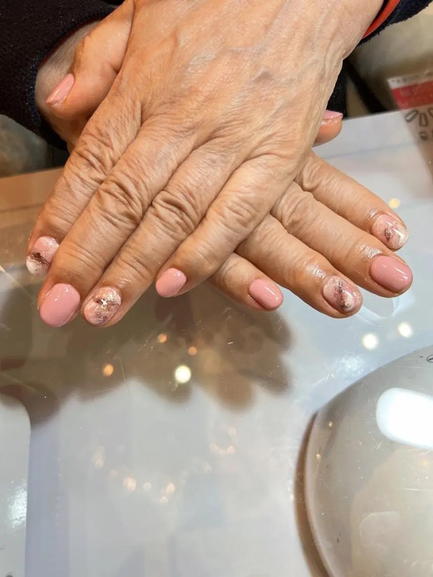 ネイル 大理石ネイル(マーブル) シンプルネイル coco nailのネイルデザイン