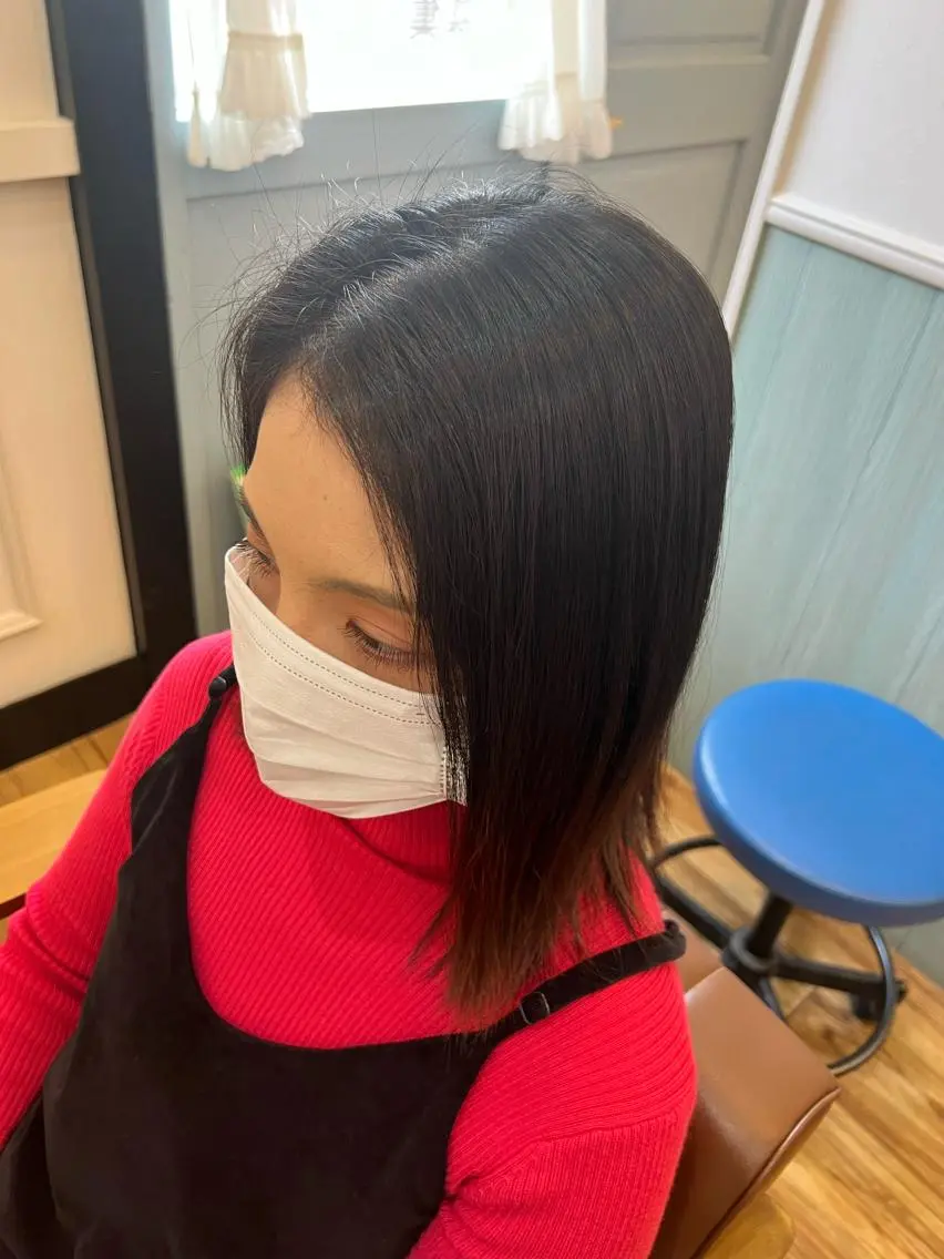 セミロング 縮毛矯正 🐰ハイトーンカラー 畠山 渡🐰のヘアスタイル