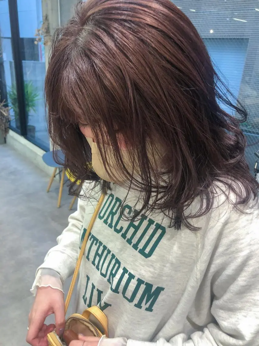 セミロング カラー バイオレットカラー rii-🩰 トレンドメイクのヘアスタイル