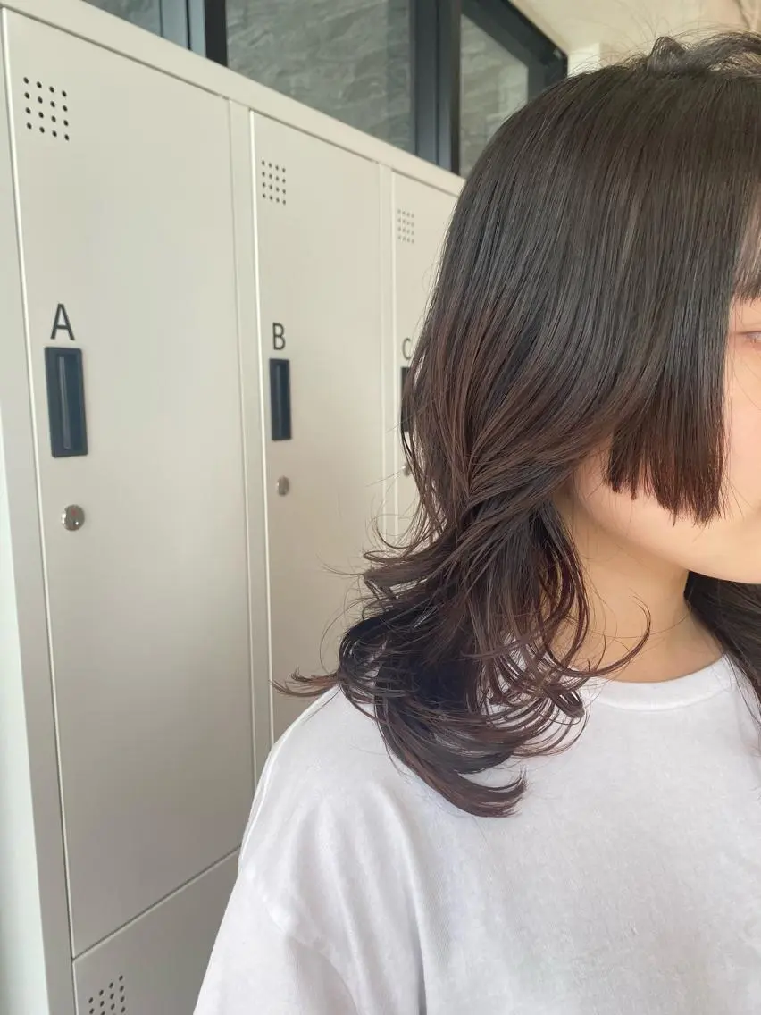 セミロング 姫カット カット オスズ 🎀´-のヘアスタイル