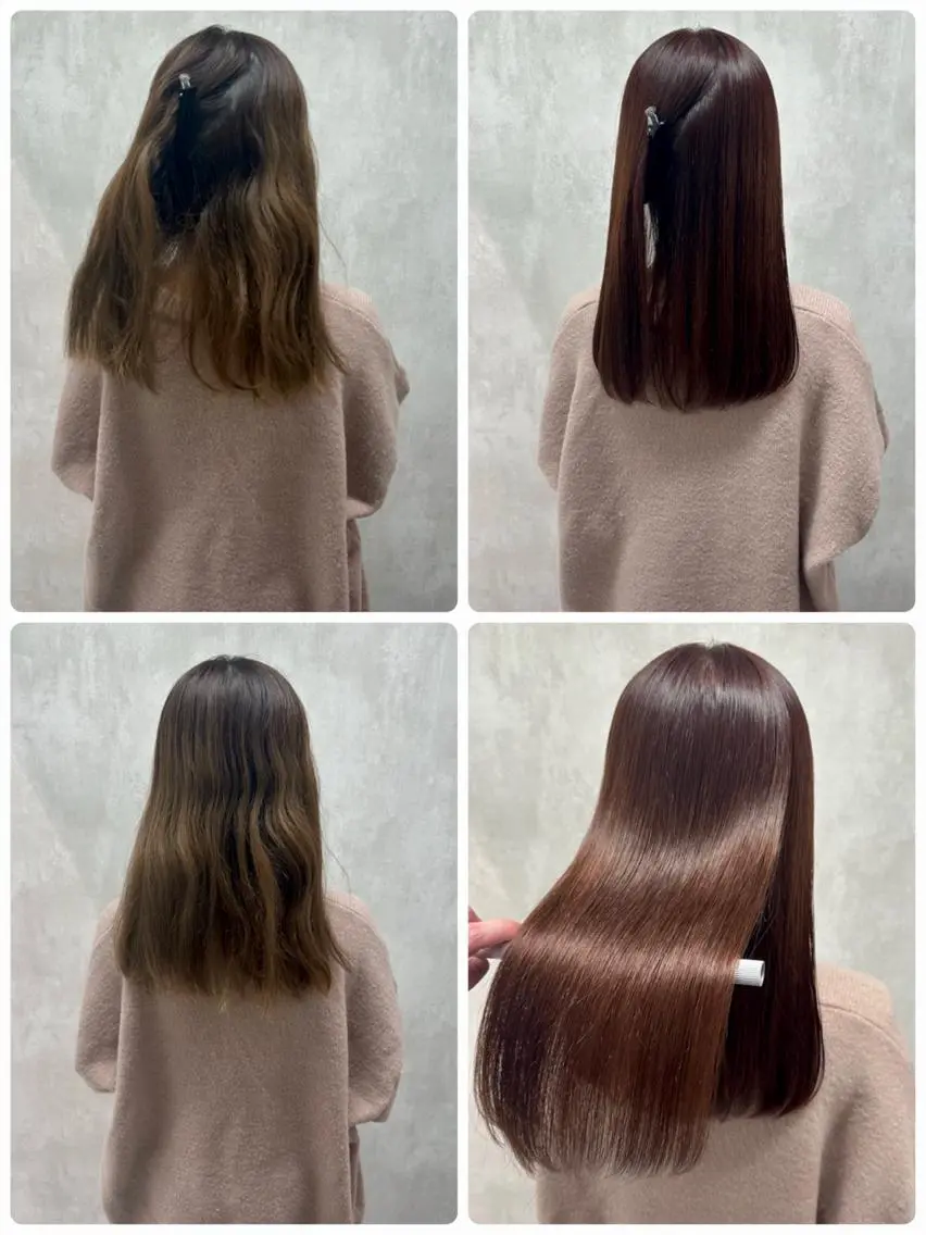 セミロング カット ヘアカラー 縮毛矯正 トリートメント ⚠️美容室迷子⚠️ 👍👍ここに集合のヘアスタイル