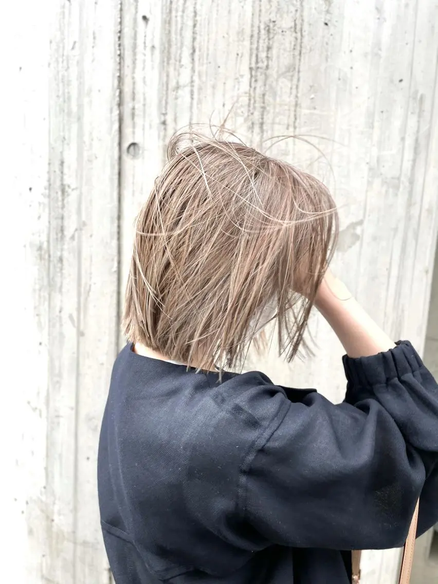 ミディアム カラー ハイライトカラー ハイライト 【店長】外国人風 メンズヘア尾上雄輝のヘアスタイル