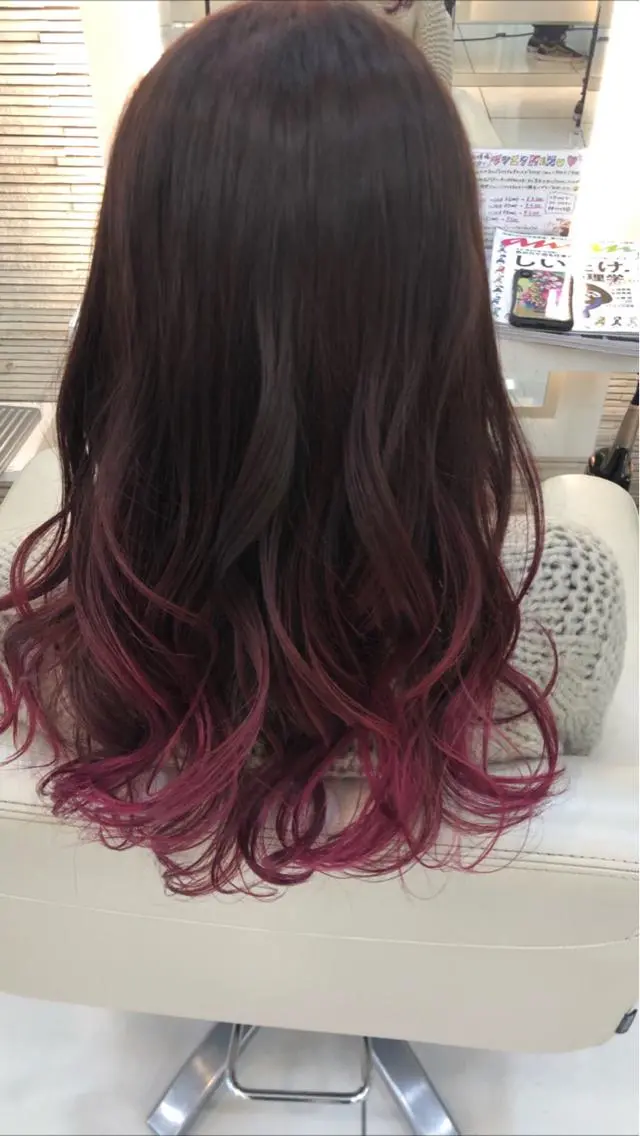 ロング カラー グラデーションカラー レッドカラー カット ヘアカラー トリートメント 髪質改善/美髪矯 正ヤマモトハルキのヘアスタイル