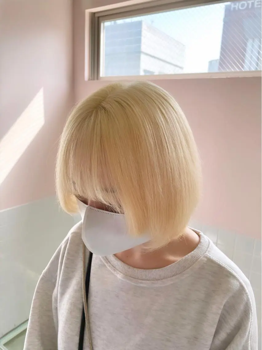 カラー ヘアカラー トリートメント 色落ち綺麗透明感カラ /ボブ/ナカツヒカルのヘアスタイル