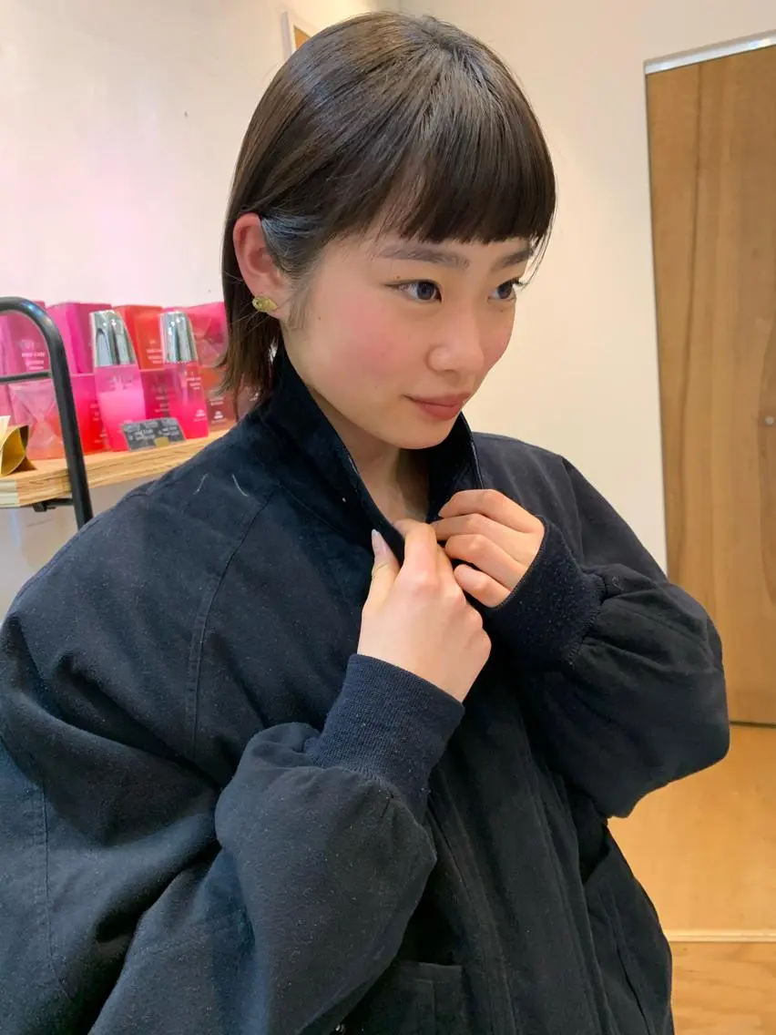 ショート カラー ボブ カット ヘアカラー トリートメント 👑ボブはお任せ ミヤノ👑のヘアスタイル