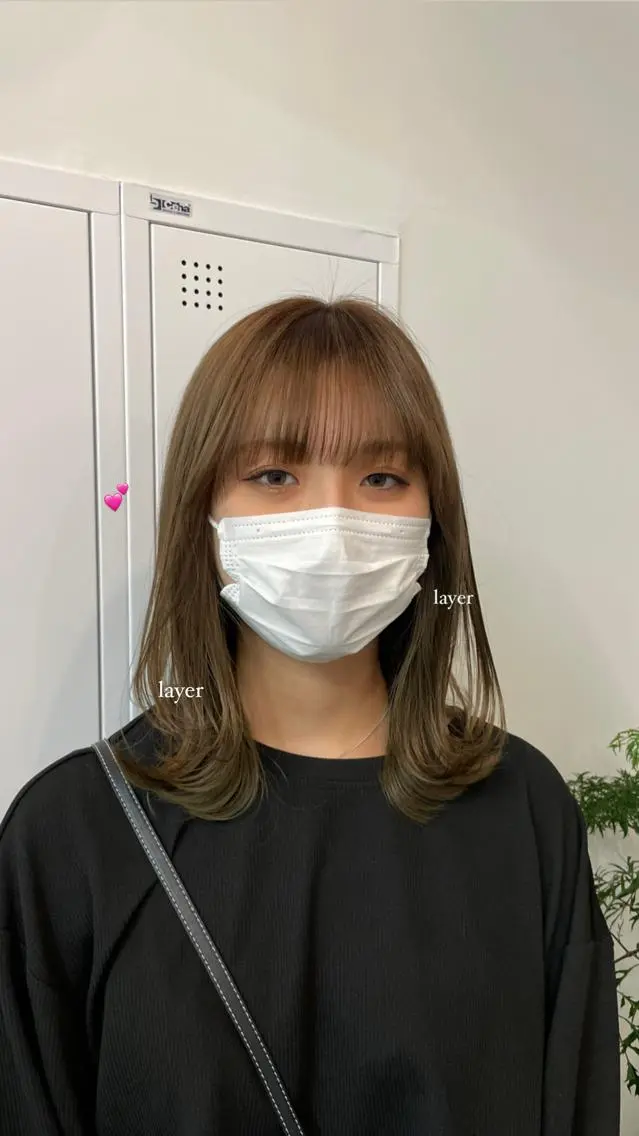 ミディアム 立野 莉央のヘアスタイル